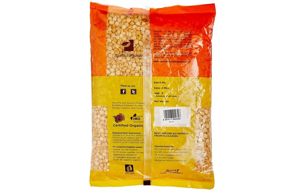 Pro Nature Organic Channa Dal    Pack  1 kilogram